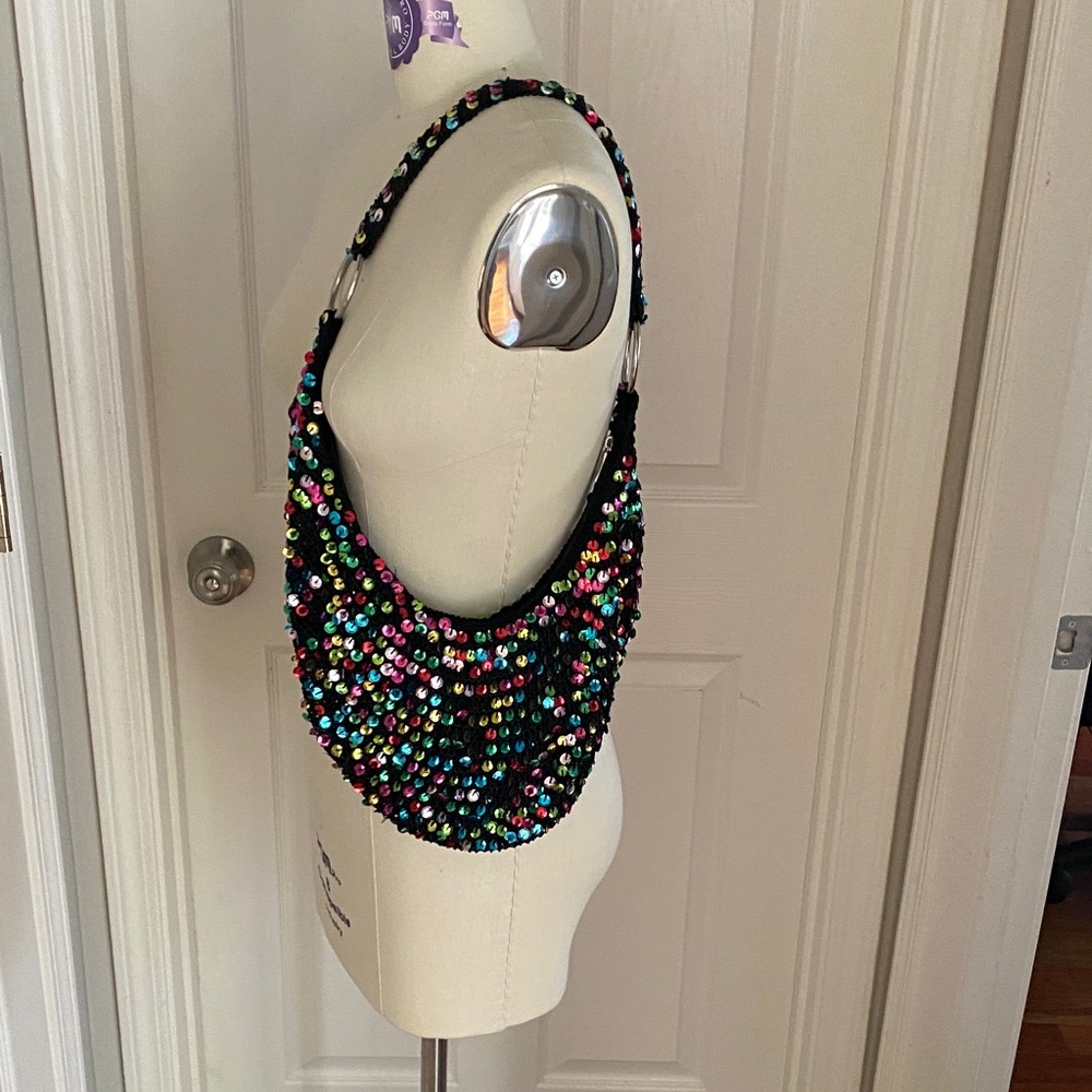 Vibrant Sequin Shoulder Bag